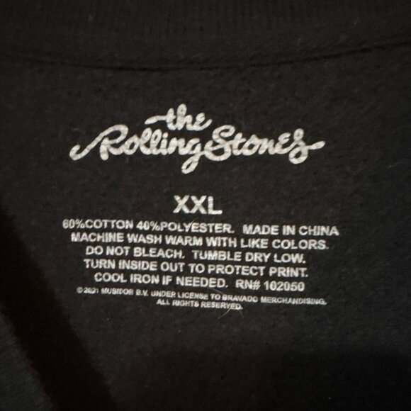 Santa HatThe Rolling Stones Black Cropped Sweatshirt XXL - Picture 2 of 5